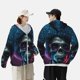thumbnail image 4 of Fotbe Punk Style Blue Haired Skull Chaqueta con Protección Solar UPF 50+ para Hombre y Mujer, Camisa con Capucha y Bolsillos-X-Large, 4 of 7