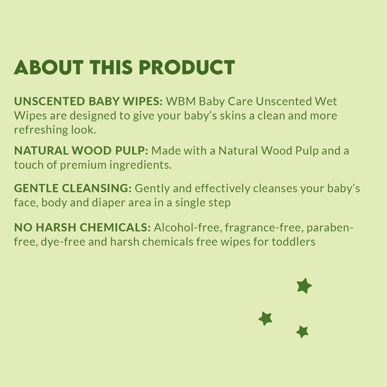 WBM Unscented Large Flushable Wipes, 6 Flip-Top Packs | 48 Wipes per Pack (Total 288 Wipes), 5.5 lb