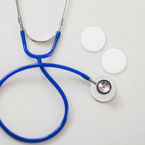 ROSENICE 12Pcs Round Stethoscope Parts for Improved Sound Quality in Standard Fit