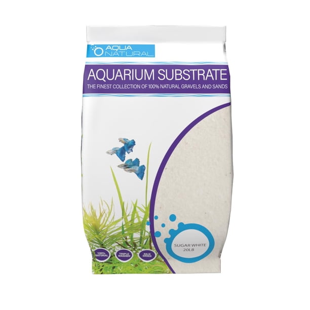 Sustrato Aqua Natural Sugar White Sand 9 kg para acuarios