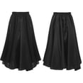 thumbnail image 4 of iiniim Girls Latin Dance Skirt Ballet Tutu Dress Chiffon Flared Skater Dancewear 3-12 Black 7-8, 4 of 7