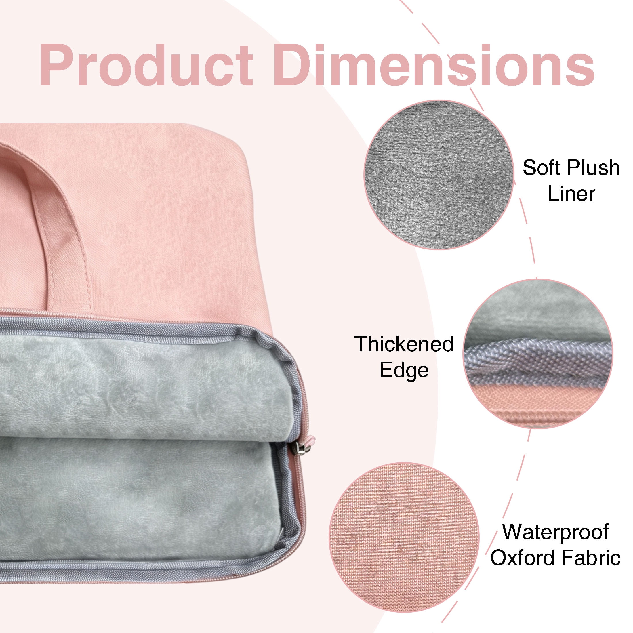 15.6 Inch Laptop Shoulder Bag, Water Resistant Computer Briefcase, Padded Laptop Sleeve, Portable Laptop Carrying Case, Lightweight Travel Laptop Bag for Office, Business & School