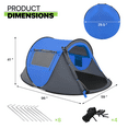 Magshion 3 Person Instant Pop Up Camping Tent, Outdoor Easy Set Up