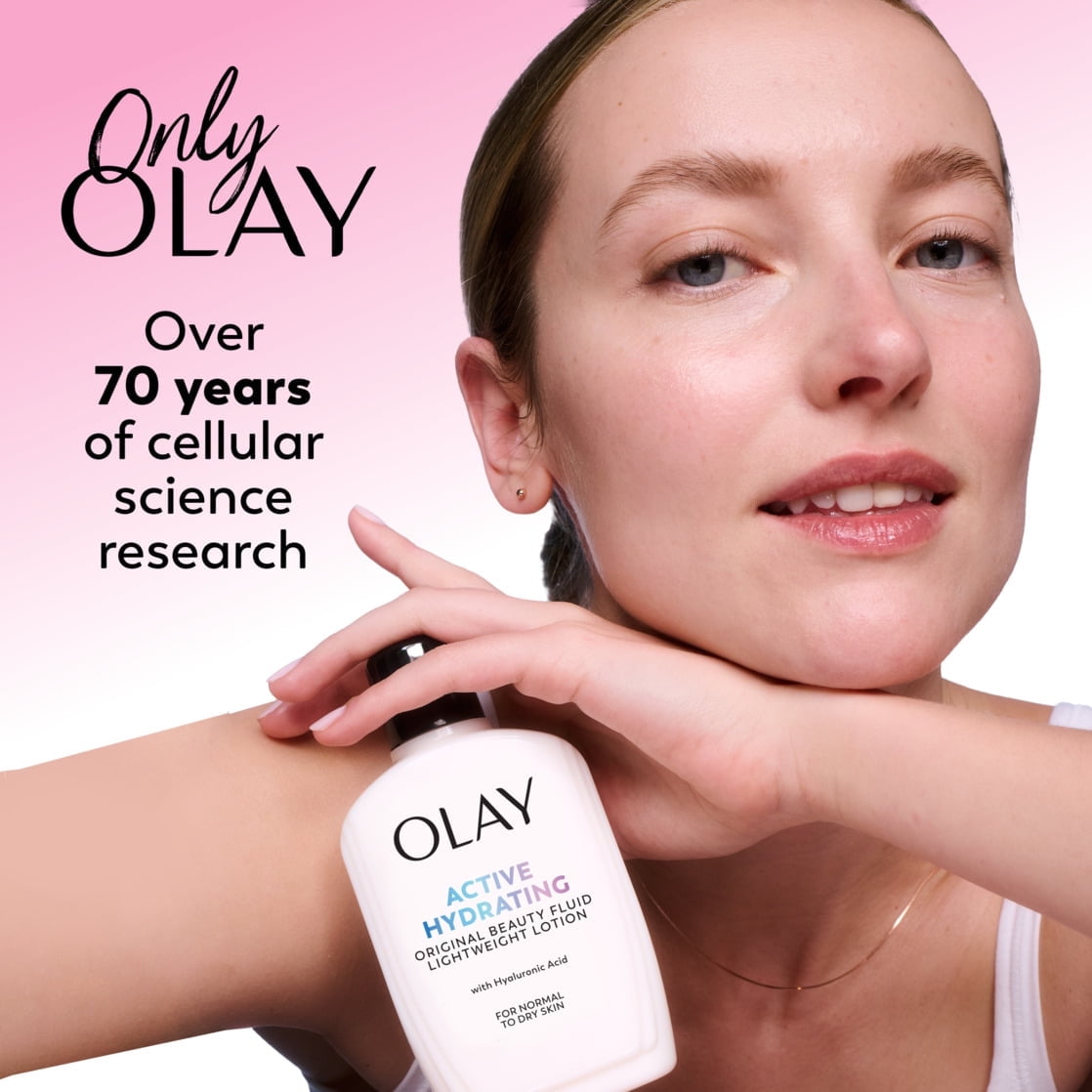 OLAY Active Hydrating Beauty Fluid Original 4 oz Pack of 4