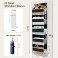 thumbnail image 2 of 2 Pack Over The Door Organizer, Hanging Storage Organizer with Clear Window, 40lb Ultra Sturdy Large Capacity Room Organizer for Pantry Laundry Bathroom Nursery Closet (Beige), 2 of 5