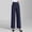 Navy wide leg pants for women a1, variant on Cagogo Women Wide Leg High Waisted Pants with Pockets Solid Elegant Office Long Trousers Flowy Casual Work Lounge Beachwear, Black XL