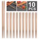 thumbnail image 1 of Palillos Acero Inoxidable para Vajilla Palitos Antideslizantes Comida (oro Rosa) 10 Pares, 1 of 7