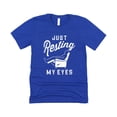 thumbnail image 4 of Funny Fathers Day Shirt Just Resting My Eyes  Sleeping Dad Recliner Graphic Tee Vintage Royal Shirt Adult 2XL, 4 of 5