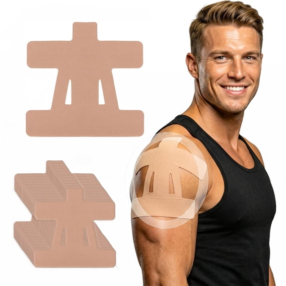 Precut Kinesiology Tape for Shoulder, Waterproof Breathable Elastic Sports Support, Enhance Elastic Sports Tape, for Shoulder Pain Relief