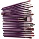 thumbnail image 2 of Heytea, paquete de 20 piezas, esponja cosmética para sombra de ojos, delineador de ojos, cejas, labios, nariz, base, polvo, juegos de brochas de maquillaje (café + morado), 2 of 4