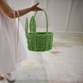 thumbnail image 4 of KAKOWELY Cesta Tejida Verde Con De Para Picnic Y Arreglo Floral En El Hogar, 4 of 6