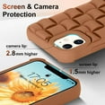 thumbnail image 5 of Compatible with iPhone 11 Case Cute 3D Weave Grid Design for Women Girls Soft TPU Silicone Phone Case Raised Bumper Corners Full Protective Case Cover for iPhone 11 6.1 inch (Brown), 5 of 13