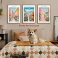 thumbnail image 3 of Hieng Vintage Travel Wall Art Canvas Italy Venice Amalfi Coast Pictures Set of 3 Blue Beach Posters Europe Landscape Painting Italian Decor Prints Living Room Bedroom Bathroom 16"x24" Framed, 3 of 5