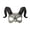 Grey, variant on Halloween Scary Goat Demon Mask,Half Face Devil Mask with Horns
