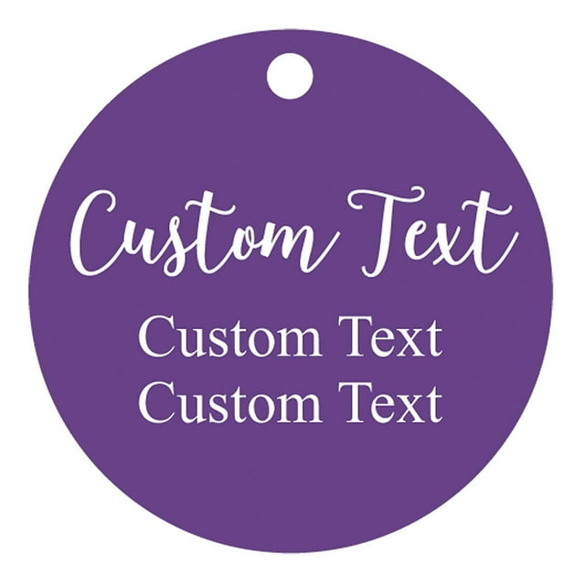 100 PCS Custom Made Any Text Hang Tags Round Shape Personalized Wedding Favor Gift Tags