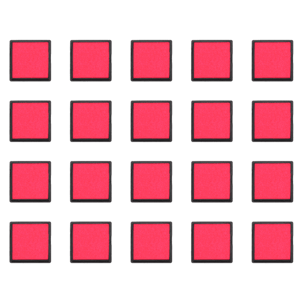 Almohadilla Tinta Cuadrada para Huellas Dactilares Manualidades Álbumes Recortes Tarjetas Sellos Papel () Rosa