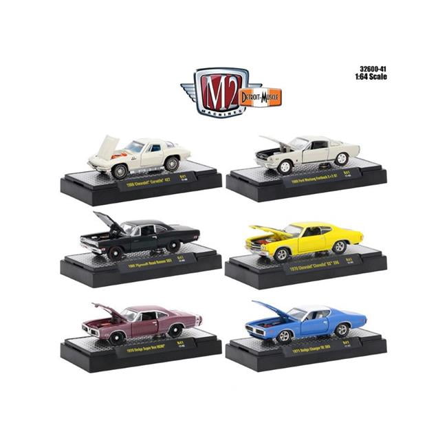 M2 Machines 3260041 164 Detroit Muscle 6 Cars Set Release 41, Diecast