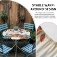 thumbnail image 2 of Pumpkins Fall Round Tablecloth for 55-60 Inch Tables,Fitted Table Cover with Elastic Edge,Thanksgiving Eucalyptus Leaves Farmhouse Waterproof Outdoor Table Cloth Protector for Patio Garden Dinner, 2 of 9