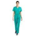 thumbnail image 7 of Strictly Scrubs Women’s Scrub Set – Includes V-Neck Top and Elastic Pant (X-Large, Turquoise), 7 of 7