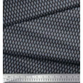 thumbnail image 3 of Soimoi Blue Georgette Viscose Fabric Diamond Geometric Print Sewing Fabric Yard 42 Inch Wide, 3 of 5