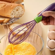 Plastic Handle Manual Whisk - Egg Beater Cream Whisk for Mixing Dough | 25cm Kitchen Mixing Tool, Lightweight & Easy to Clean