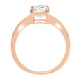 thumbnail image 4 of 1 ct Radiant Cut White Sapphire Solitaire 14K Rose Gold Womens Engagement Ring, 4 of 5