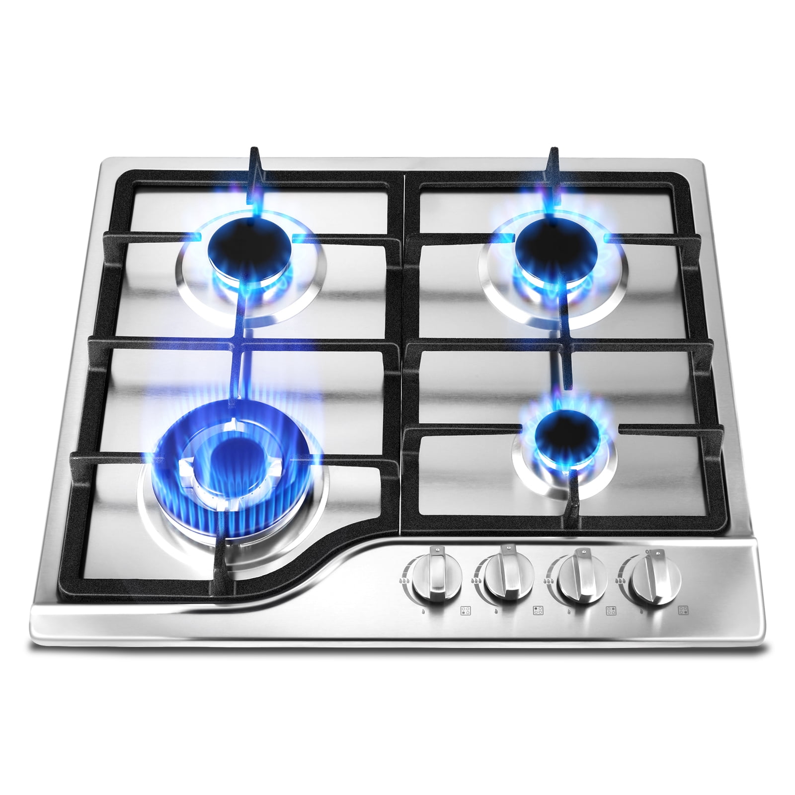 Details about   4 Burners Stainless Steel Stove Built in Gas Cooktop 22″x20″ with NG/LPG Convers 