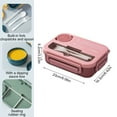 thumbnail image 2 of Lunch Box With Fork, Spoon Large Capacity Lunch Container Compartments Storage Containers Microwave Safe, 2 of 8