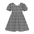 thumbnail image 4 of QSXADF Girls' Summer Casual Dress Sundress Children's Round Neck Sleeve Short Sleeved Dress Classic Back Girl Summer Dress Summer Outfits, 4 of 7