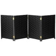 thumbnail image 3 of Red Lantern 2 ft. Short Woven Fiber Folding Screen - Black - 4 Panel, 3 of 7