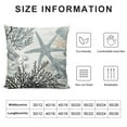 thumbnail image 6 of Acheng Nautical Coastal Pillow Covers Blue Beach Theme Ocean Seashell Coral Starfish Throw Pillow Covers Summer Outdoor Pillow Cases Cushion Covers for Couch Bed Sofa Decor,Set of 2 White, 6 of 6