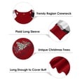 thumbnail image 2 of TIYOMI Plus Size Merry Christmas Tops For Women Raglan Long Sleeve Crewneck T-shirts Color Block Black Plaid Tunics Wine Red Tree Pullover Fall Winter Casual Tee XL 14W 16W, 2 of 3