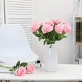 thumbnail image 6 of Morttic Artificial Silk Rose Flower Bouquet Lifelike Fake Rose for Wedding Home Party Decoration Event Gift 10pcs (Pink), 6 of 7