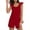 c01Red, variant on Women's Rompers Shorts Jumpsuit One Piece Casual Round Neck Pocket Ruffle Jumpers Solid Color Cute Jumpsuit Shorts Red XXL