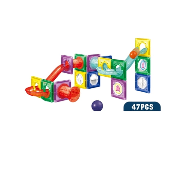 PINGÜE® Magnetic | Set de Bloques de Construcción Magnéticos 3D, 47 Piezas, Incluye Túneles y Toboganes. STEM. Juguetes Niños y Niñas.