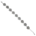 thumbnail image 2 of 1928 Jewelry Crystal Flower Link Bracelet, 2 of 3