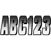Hardline Boat Lettering Registration Kit 3 in. - 300 White/Black
