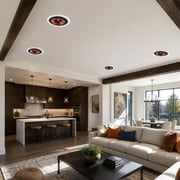 in-ceiling speakers, 4 pack, 8 inch, 100W max, 8Ohm, 89Db sensitivity, flush mount for home use