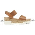 thumbnail image 4 of Dream Pairs Women's Open Toe Ankle Strap Casual Flatform Platform Sandals Reed-2 Camel Size 9.5, 4 of 6