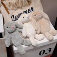 thumbnail image 4 of Una cosa Conejo de peluche de orejas largas, lindo conejo grande jugando con un muñeco de conejo suave y lindo, durmiendo con un conejo grande junto a la cama. Regalos vacaciones, 4 of 8