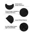 thumbnail image 6 of TIYOMI Women's Plus Size Black Tops 3X Summer Short Sleeve Knitting Tops Crewneck Shirts Pocket Knitted Sweaters Pullover Solid Basic Casual T-Shirt Loose Fit Summer Tee 3XL 22W 24W, 6 of 7