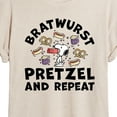thumbnail image 3 of Peanuts - Bratwurst Pretzel And Repeat Snoopy - Women's Oversized T-Shirt, 3 of 6