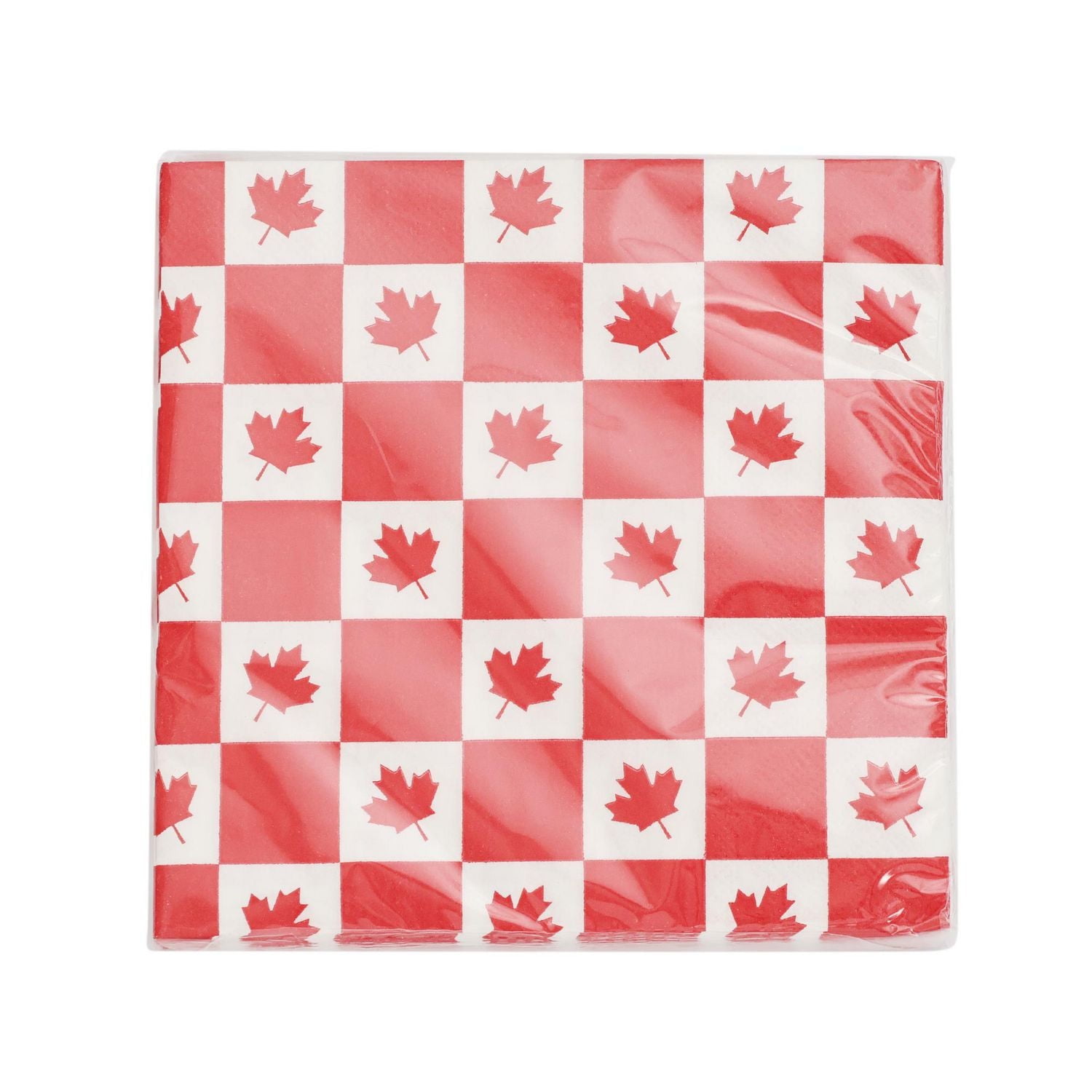 Way to Celebrate! Red Maple Leaves Paper Luncheon Napkins, 6.5in, 18ct