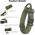 thumbnail image 4 of WAAYEE Tactical Dog Collar, Adjustable Military Training Nylon Dog Collar with Control Handle and Heavy Metal Buckle for Medium and Large Dogs, with Patches and Airtags Case (M, Green), 4 of 8