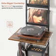 thumbnail image 4 of Soporte para tocadiscos Tewinko con almacenamiento de vinilo para 200 álbumes, 4 of 8