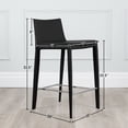 thumbnail image 2 of Hilton Modern Leather Wrapped Counter Stool with Steel Frame, 2 of 4