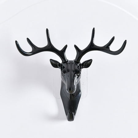 

Deer Head Antlers Wall Hook for Hanging Clothes Hat Scarf Keys Rack Home Decor New