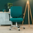 thumbnail image 2 of Removable elastic soft chair cover office computer chair cover blue blue office computer chair cover light and easy to carry removable elastic soft chair cover, 2 of 5