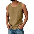 thumbnail image 2 of LRGSHF Men's Tank Top, Crew Neck Sleeveless Shirt, Loose Fit Solid Color Casual Summer Beach Vest Lightweight Gym Workout Shirts, 2 of 4