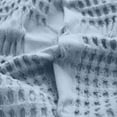 thumbnail image 6 of Superior Mai Geometric Waffle Cotton Blanket, King, Light Blue, 6 of 9